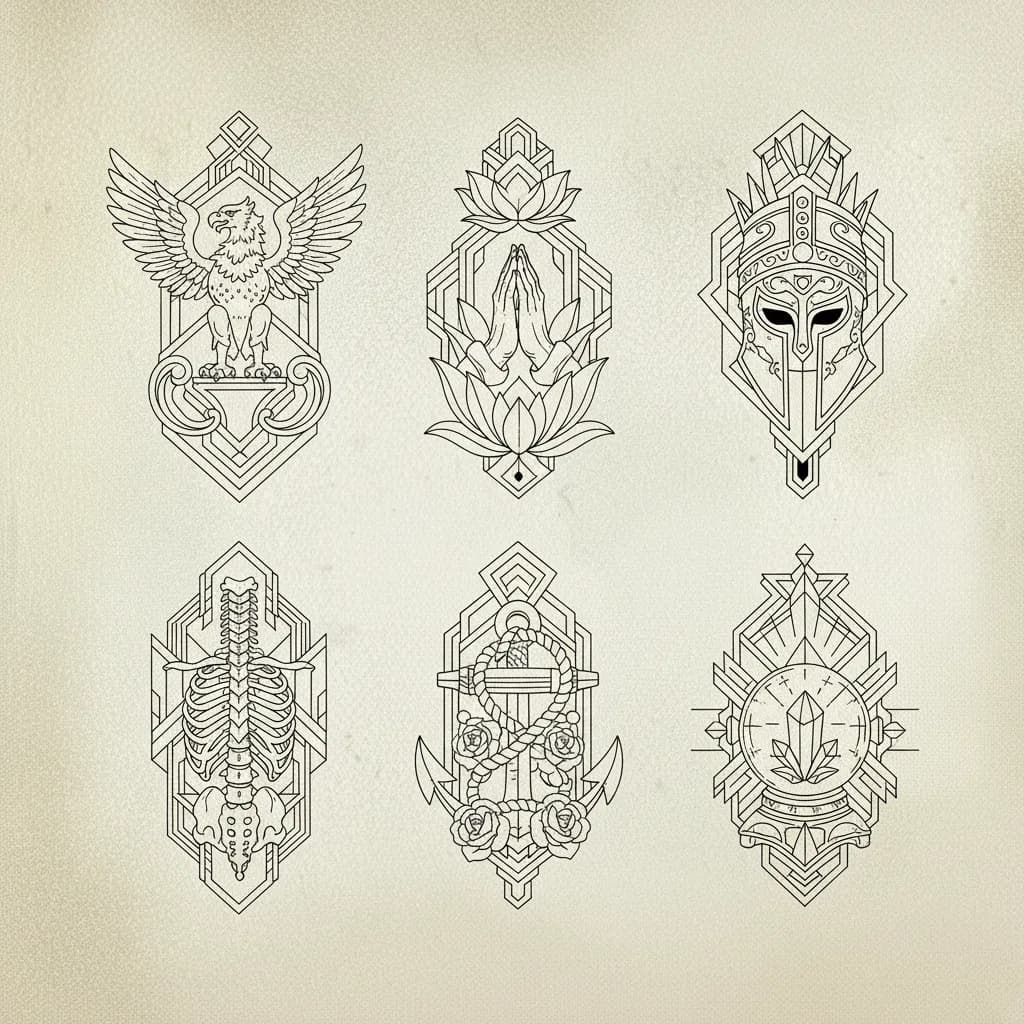 Flash tattoo design sheet 1 available at Bad Apples Tattoo Emporium, Taringa Brisbane