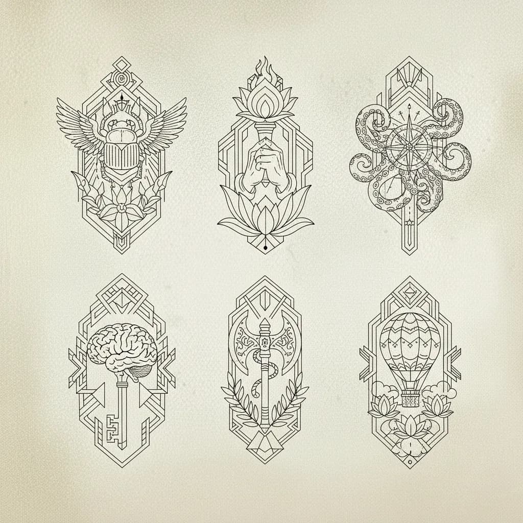 Flash tattoo design sheet 6 available at Bad Apples Tattoo Emporium, Taringa Brisbane