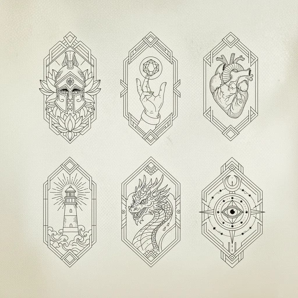 Flash tattoo design sheet 7 available at Bad Apples Tattoo Emporium, Taringa Brisbane