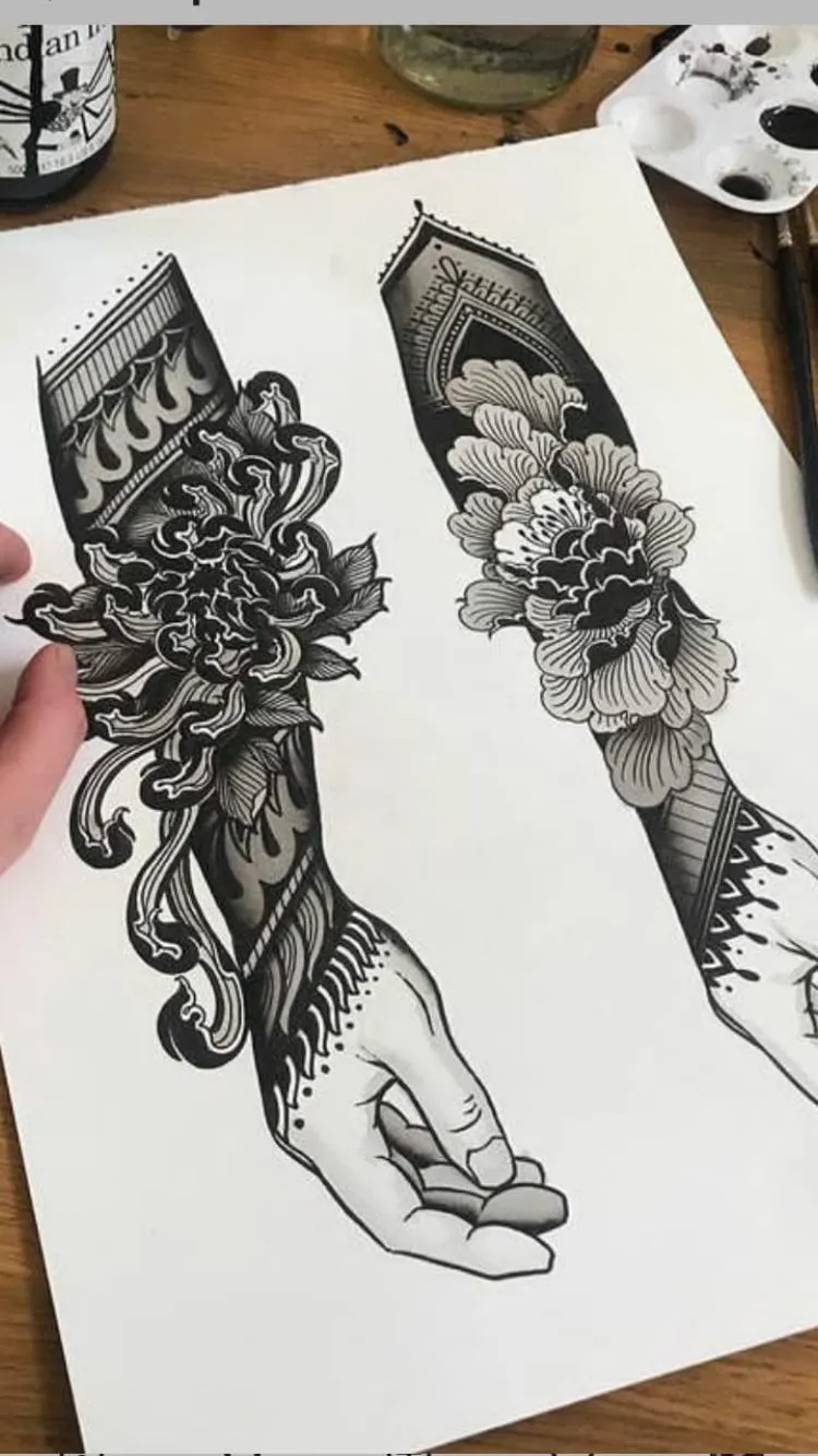 Custom tattoo design concept 4 drawn by Bad Apples Tattoo Emporium, Brisbane