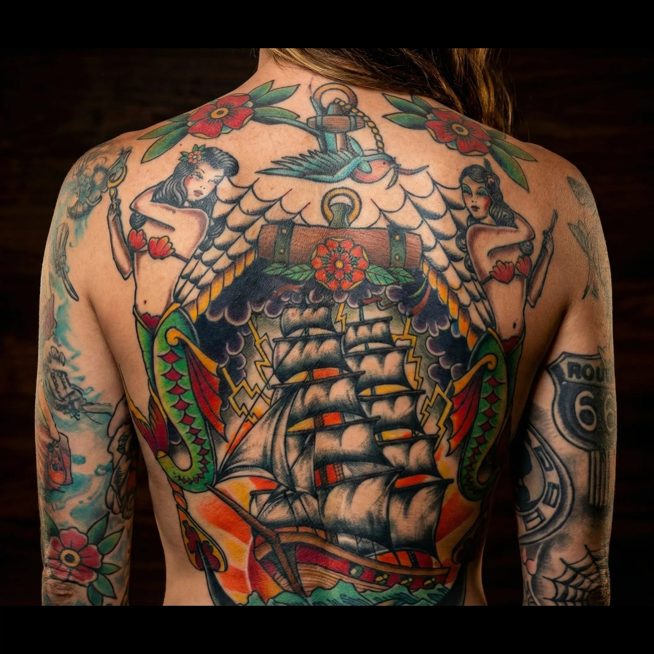 Traditional Tattoos in Brisbane tattoo by Bad Apples Tattoo Emporium, Taringa Brisbane (1)