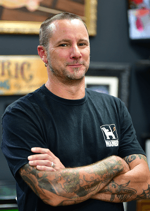 Squid, cover-up tattoo specialist at Bad Apples Tattoo Emporium, Taringa Brisbane